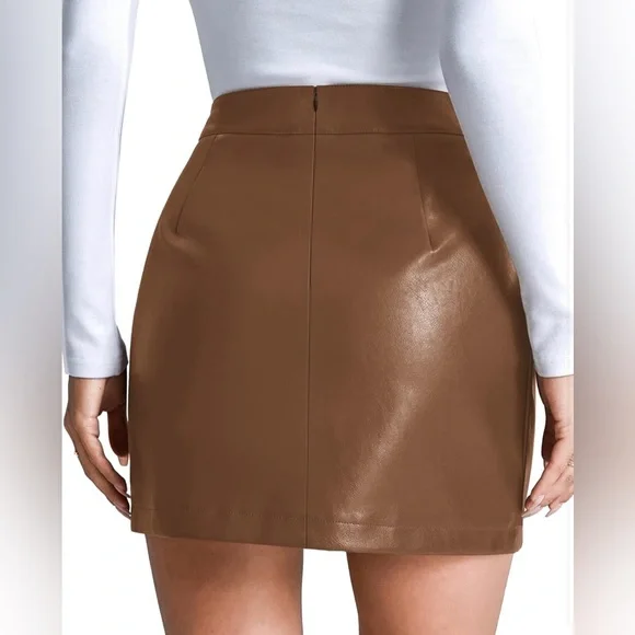 Faux Leather Skirt - Picture 2 of 5